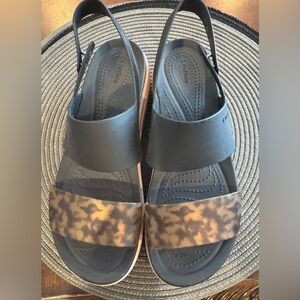 CROCS Black and Brown Women's Sandals